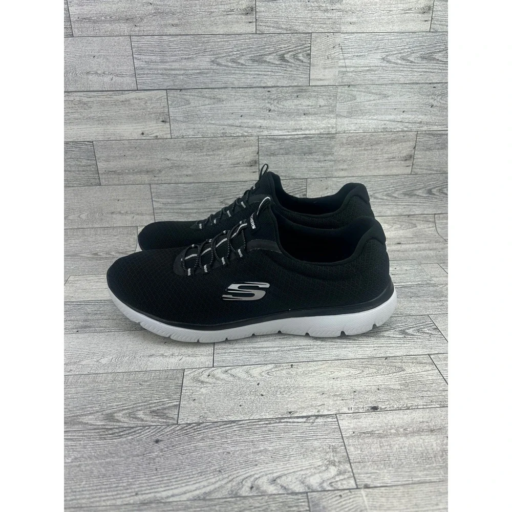 Skechers‎ Summits Quick Getaway Black White Wide Fit Sneakers 12980W Women Sz 8